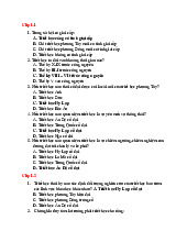 Câu hỏi trắc nghiệm Môn Triết học Mác-Lenin | Trường Cao đẳng Kinh tế Kế hoạch Đà Nẵng