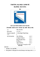 Bài Tập Nhóm: Kiểm Soát Nội Bộ Tại Siêu Thị Lotte  | Môn Kiểm soát nội bộ  - Trường Đại học Lao động - Xã hội