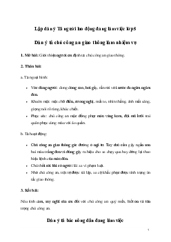 Dàn ý tả người lao động đang làm việc (7 mẫu) | Tập làm văn lớp 5
