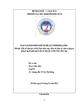 Vấn đề dân tộc ở Việt Nam hiện nay. Liên hệ thực tế, thực trạng và giải pháp để giải quyết vấn đề dân tộc ở Việt Nam hiện nay | Bài tập lớn môn Chủ nghĩa xã hội Neu