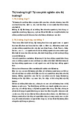 Thị trường là gì? Tại sao phải nghiên cứu thị trường?