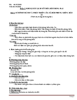 Giáo án Lịch Sử 7 cả năm phương pháp mới phát triển năng lực