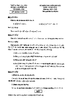 Đề thi giữa HK1 Toán 8 năm 2020 – 2021 trường chuyên Hà Nội – Amsterdam