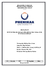 Phân tích theo quan điểm triết học Mác - Lênin về vấn đề cơ bản của triết học | Bài tập lớn học phần Triết học Mác - Lênin nhóm 3 | Trường Đại học Phenikaa