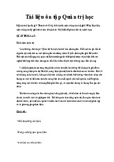 Lý thuyết quản trị học căn bản/ Trường đại học kinh tế - luật đại học quốc gia thành phố Hồ Chí Minh