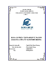 Báo cáo thực tập nghiệp vụ ngành Logistics | Trường đại học Điện Lực
