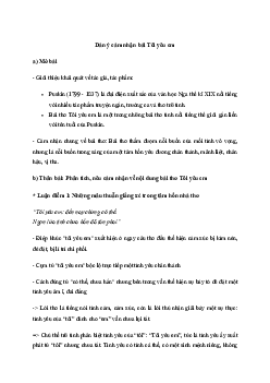 Văn mẫu lớp 11: Cảm nhận bài thơ Tôi yêu em của Puskin | Cánh diều