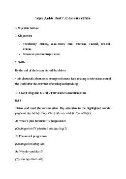 Giải Tiếng Anh 6 Unit 7: Communication | Global Success