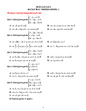 Bài Tập Trắc Nghiệm Chương 2  môn Toán cao cấp 1 | Trường Đại học Phạm Văn Đồng