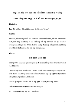 Soạn bài  Đọc: Bầu trời mùa thu | Kết nối tri thức