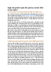 Ngày công huấn luyện dân quân tự vệ năm 2024 là bao nhiêu?