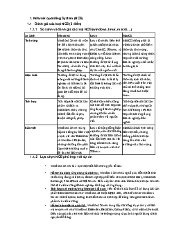 Trình bày Network Operating System (NOS)?