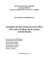 Evaluation for the Customer Service of Pizza4P’s in Ho Chi Minh City | Final Project Customer Service