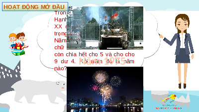 Giáo án điện tử Toán 6 Bài 9 Cánh diều: Dấu hiệu chia hết cho 3, cho 9 (tiết 2)
