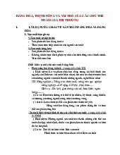 Hàng hóa, thị trường và vai trò của các chủ thể tham gia thị trường | Môn Kinh tế chính trị - Trường Đại học Luật Hà Nội