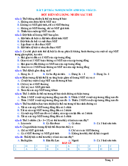 TOP 10 Câu hỏi trắc nghiệm Sinh học 9 bài 23: Đột biến số lượng nhiễm sắc thể (có đáp án, phần 1)