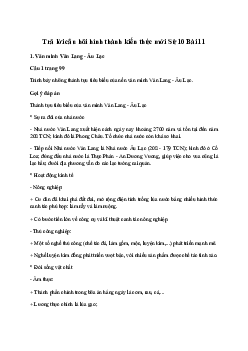 Lịch sử 10 Bài 11: Một số nền văn minh cổ trên đất nước Việt Nam - Kết Nối Tri Thức