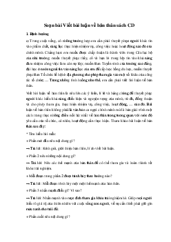 Soạn bài Viết bài luận về bản thân lớp 10 sách Cánh Diều