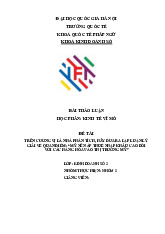Bài thảo luận: Kinh tế vĩ mô và chính sách thuế nhập khẩu môn Kinh tế vĩ mô | Trường Quốc tế - Đại học Quốc gia Hà Nội