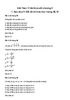 Toán 11 Bài tập cuối chương II - Kết Nối Tri Thức