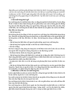 Trình bày hoạt động sản xuất hàng hóa?