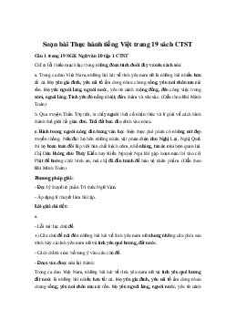 Soạn bài Thực hành tiếng Việt trang 19 sách CTST