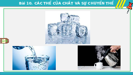 Giáo án điện tử Khoa học tự nhiên 6 bài 10 Kết nối tri thức : Các thể của chất và sự chuyển thể