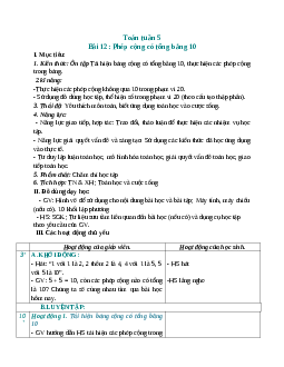 Giáo án Toán 2 sách Chân trời sáng tạo (Cả năm) | Tuần 5 | Tiết 5