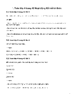 Toán lớp 4 Bài 12: Các số trong phạm vi lớp triệu Kết nối tri thức