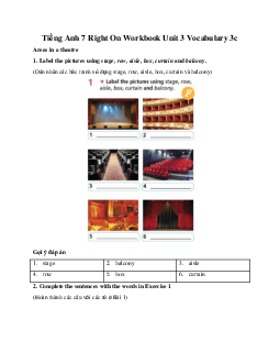 Tiếng Anh 7 Right On Workbook Unit 3 Vocabulary 3c