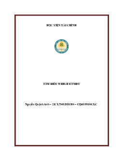 Tiểu luận "Tìm hiểu Website thương mại"