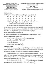 Đề khảo sát Toán 9 lần 3 năm 2024 – 2025 phòng GD&ĐT Sơn Tây – Hà Nội