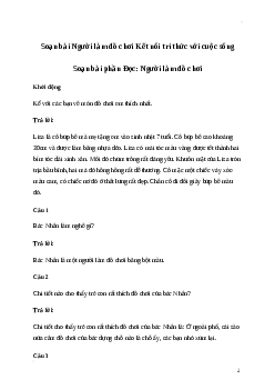 Soạn bài: Người làm đồ chơi Tiếng Việt 3 | Kết nối tri thức