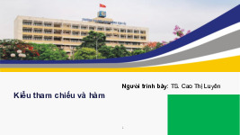 Chương 1: Tổng quan và những điểm mở rộng so với C môn Lập trình hướng đối tượng với C++ | Trường Đại học Sư phạm Kỹ thuật, Đại học Đà Nẵng