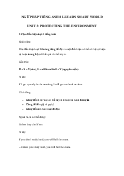 Ngữ pháp unit 3 lớp 8 i-Learn Smart World