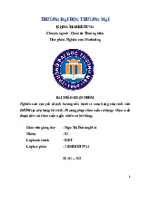 Nghiên cứu yếu tố ảnh hưởng đến hành vi mua hàng sinh viên ĐHTM tại Circle K | Bài thảo luận Phương pháp nghiên cứu khoa học