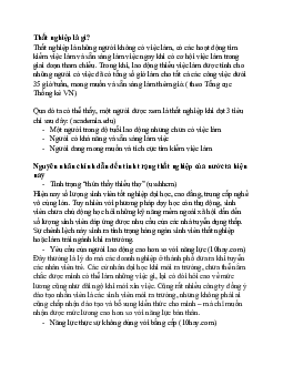 Diễn biến tình hình thất nghiệp trong 5 năm gần đây | Kinh tế vi mô | Trường đại học Thương mại
