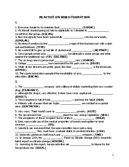 Top 311 câu Word form dành cho học sinh ôn thi Olympic 30-4, học sinh giỏi THPT