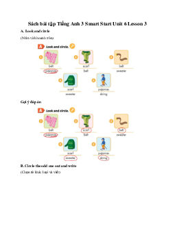 Giải SBT Tiếng Anh 3 Smart Start Unit 6 Clothes Lesson 3