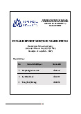 Final Report Service Marketing  - Tài liệu tham khảo | Đại học Hoa Sen