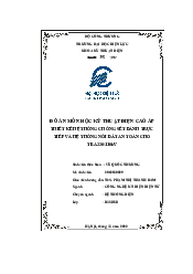 Đồ án môn kỹ thuật điện cao áp | Trường đại học Điện Lực