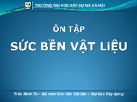 Ôn tập Lý thuyết Sức bền vật liệu | Đại học Xây Dựng Hà Nội