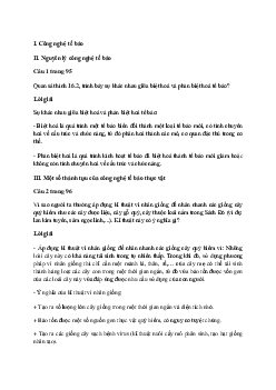 Giải Sinh học 10 Bài 16: Công nghệ tế bào | Cánh diều