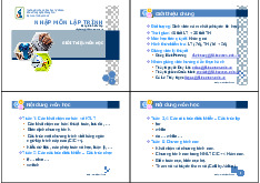 Chương 0 : Gioi thiệu môn học | Nhập môn lập trình