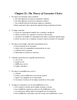 Tài liệu Chapter 21 - The Theory of Consumer Choice - Copy môn Tiếng Anh A1 | Đại học Thăng Long