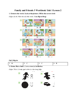 Family and Friends 3 Workbook Unit 1 Lesson 2