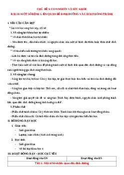 Giáo án Khoa học lớp 4 Bài 20 | Cánh diều