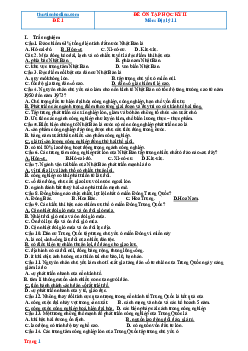 Bộ đề thi học kỳ 2 môn Địa 11 năm học 2021-2022 (Có đáp án)