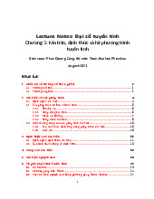 Chương 1: Ghi chú bài giảng về Ma trận và Định thức (ĐSTN)
