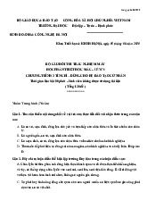 Bộ câu hỏi thi trắc nghiệm máy môn Triết học Mác – Lênin | Trường Đại học Kinh doanh và Công nghệ Hà Nội